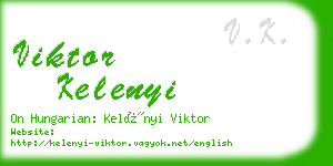 viktor kelenyi business card